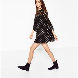 Zara polka dot lace dress
